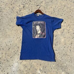 *RaRe* Vintage (1975) PAUL McCARTNEY The Beatles Blue T-SHIRT | size medium